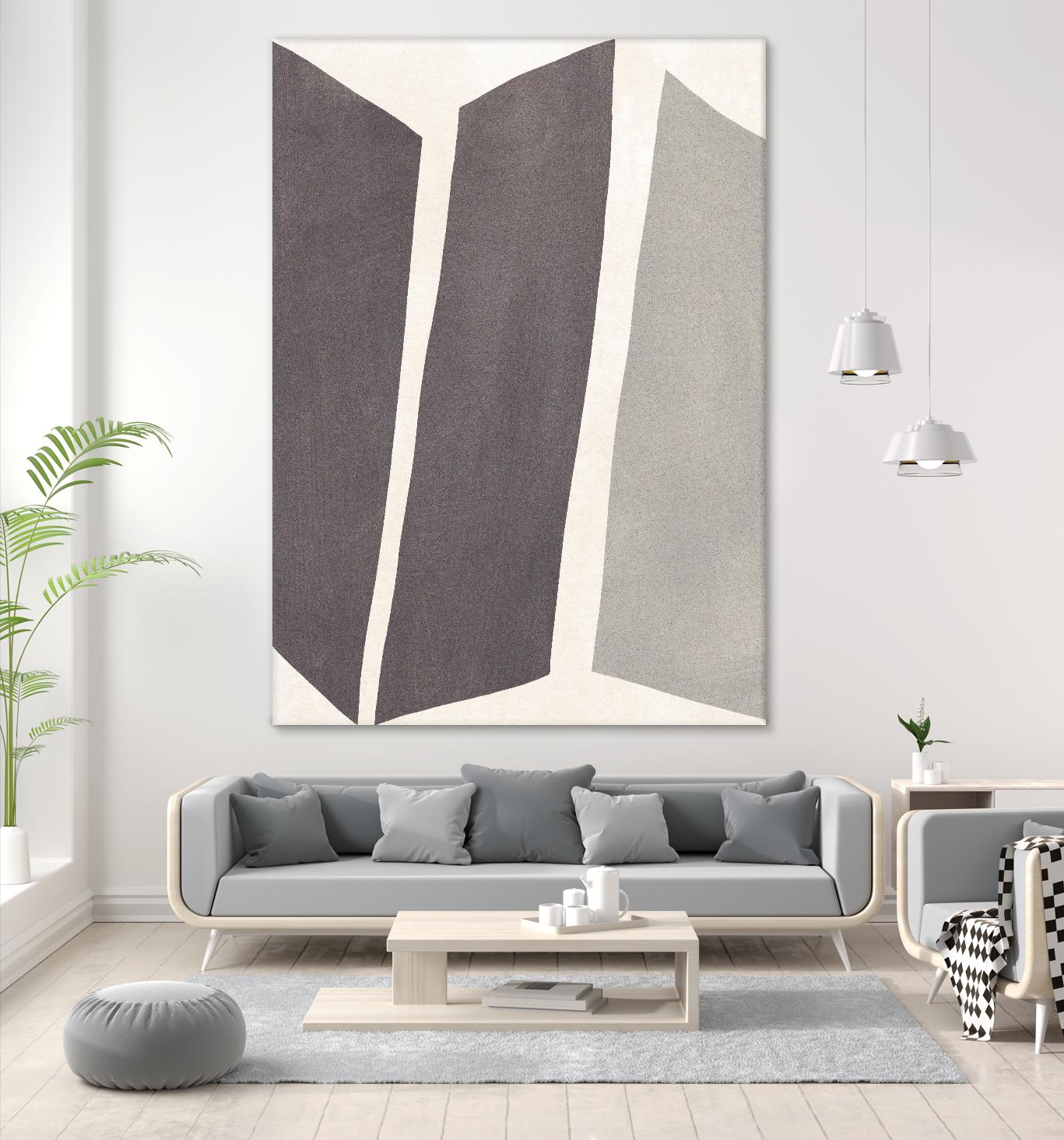 Colorblock Artifact I by June Vess on GIANT ART - cream abstract abstract