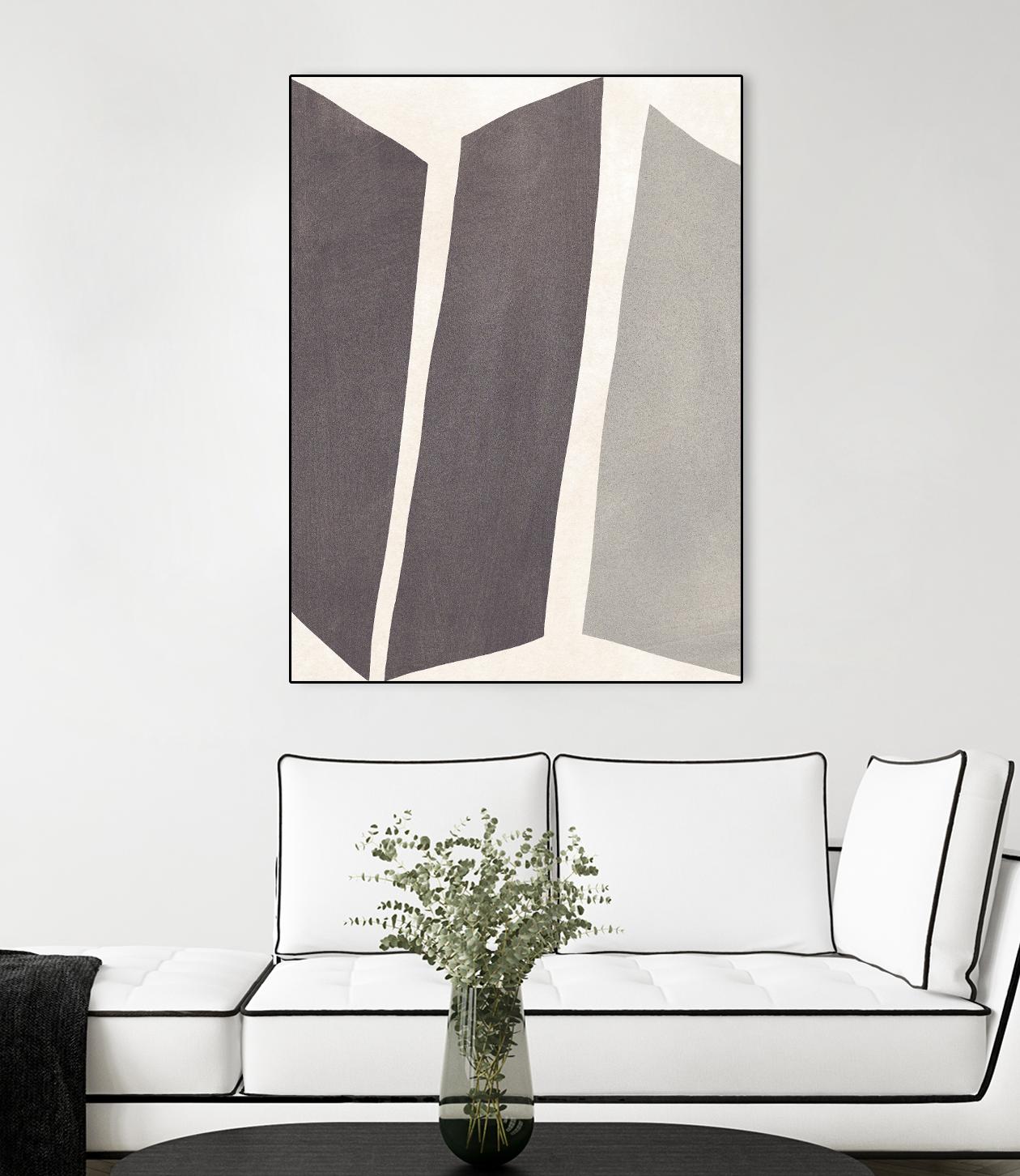 Colorblock Artifact I by June Vess on GIANT ART - cream abstract abstract