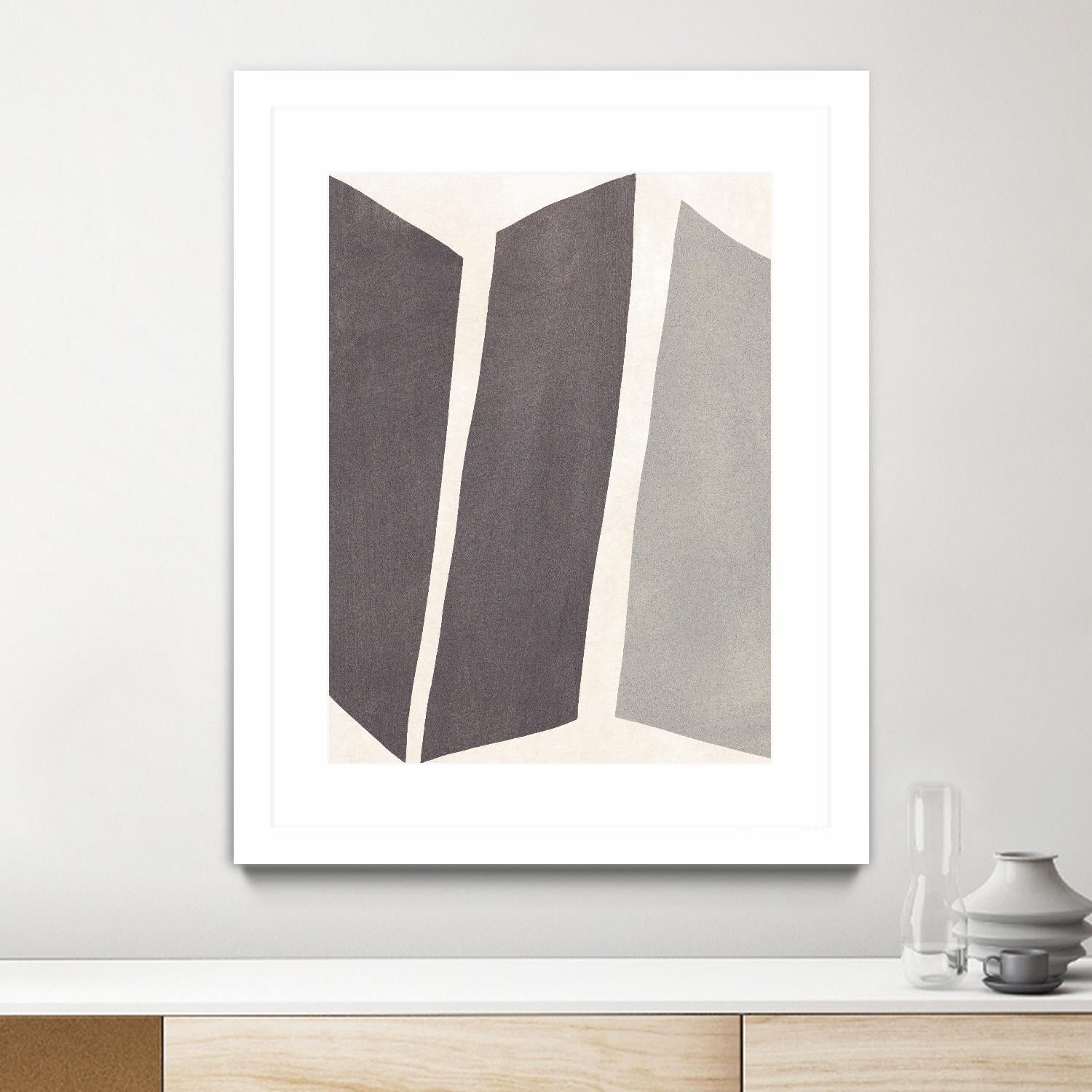 Colorblock Artifact I by June Vess on GIANT ART - cream abstract abstract