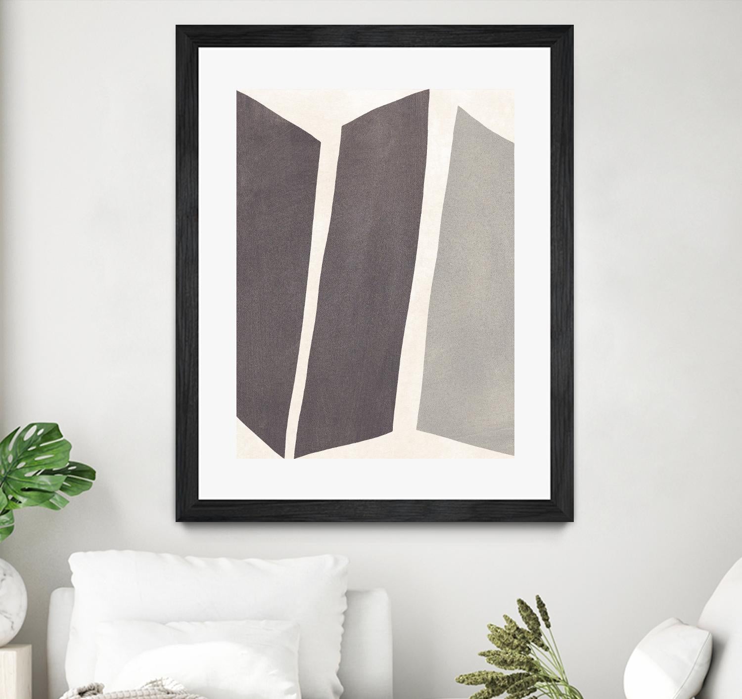 Colorblock Artifact I by June Vess on GIANT ART - cream abstract abstract