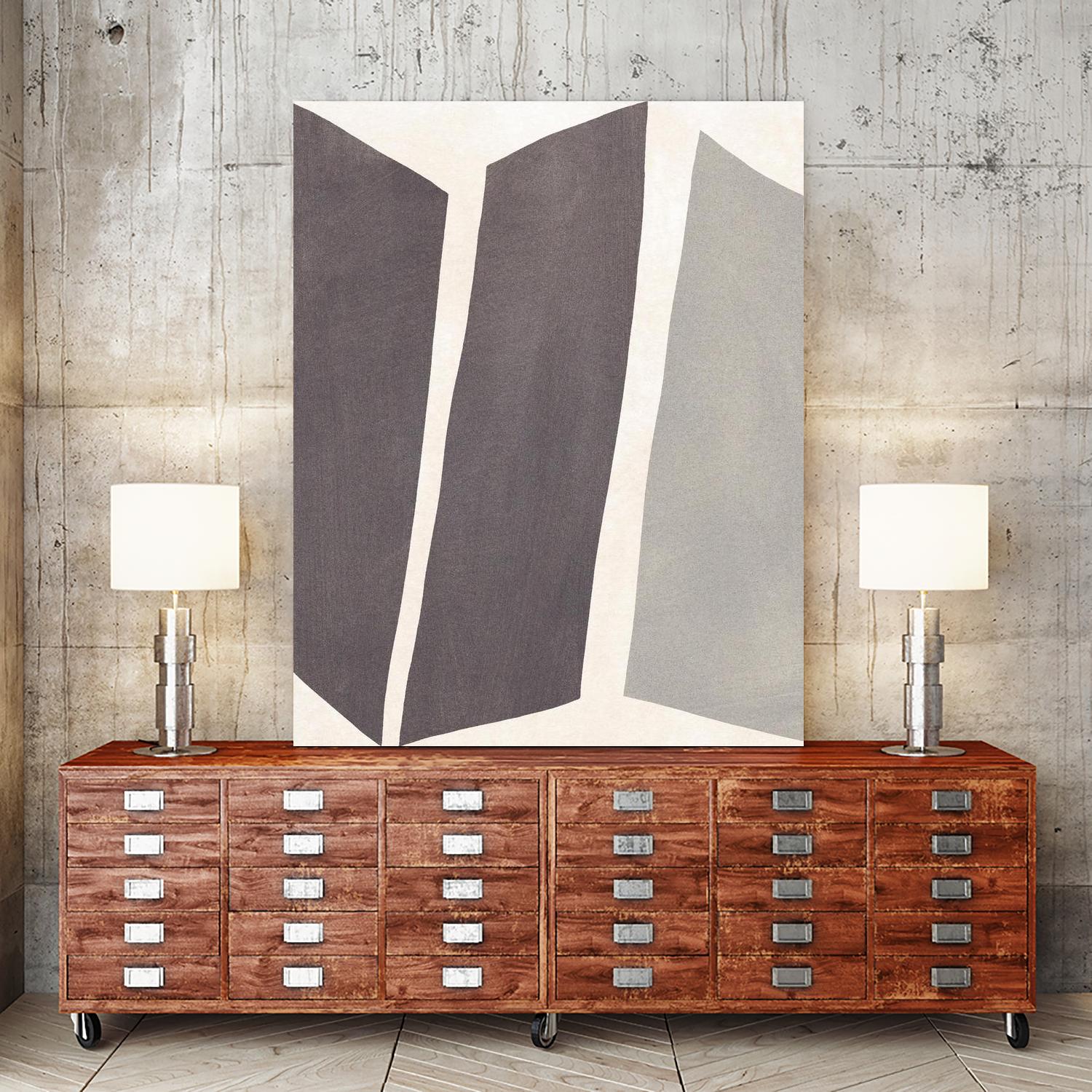 Colorblock Artifact I by June Vess on GIANT ART - cream abstract abstract