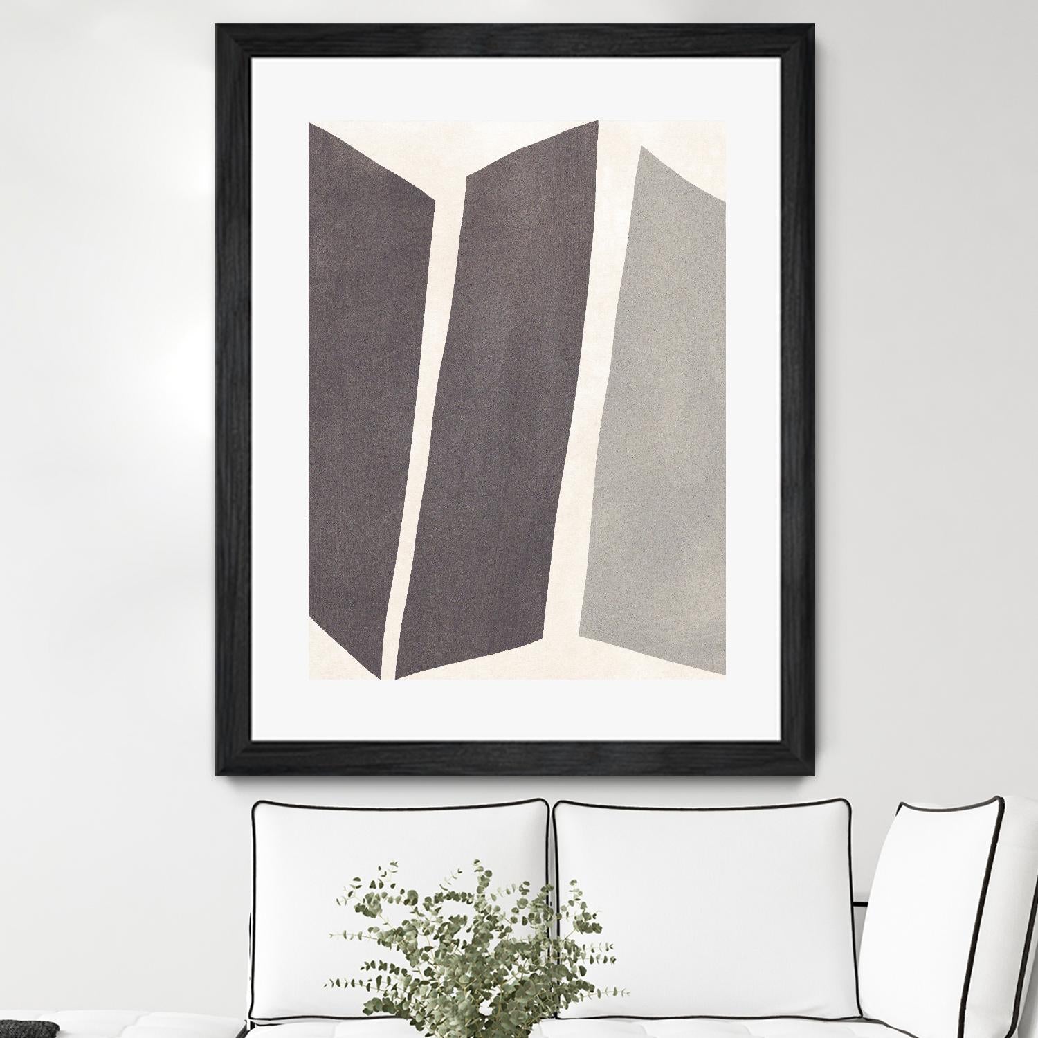 Colorblock Artifact I by June Vess on GIANT ART - cream abstract abstract