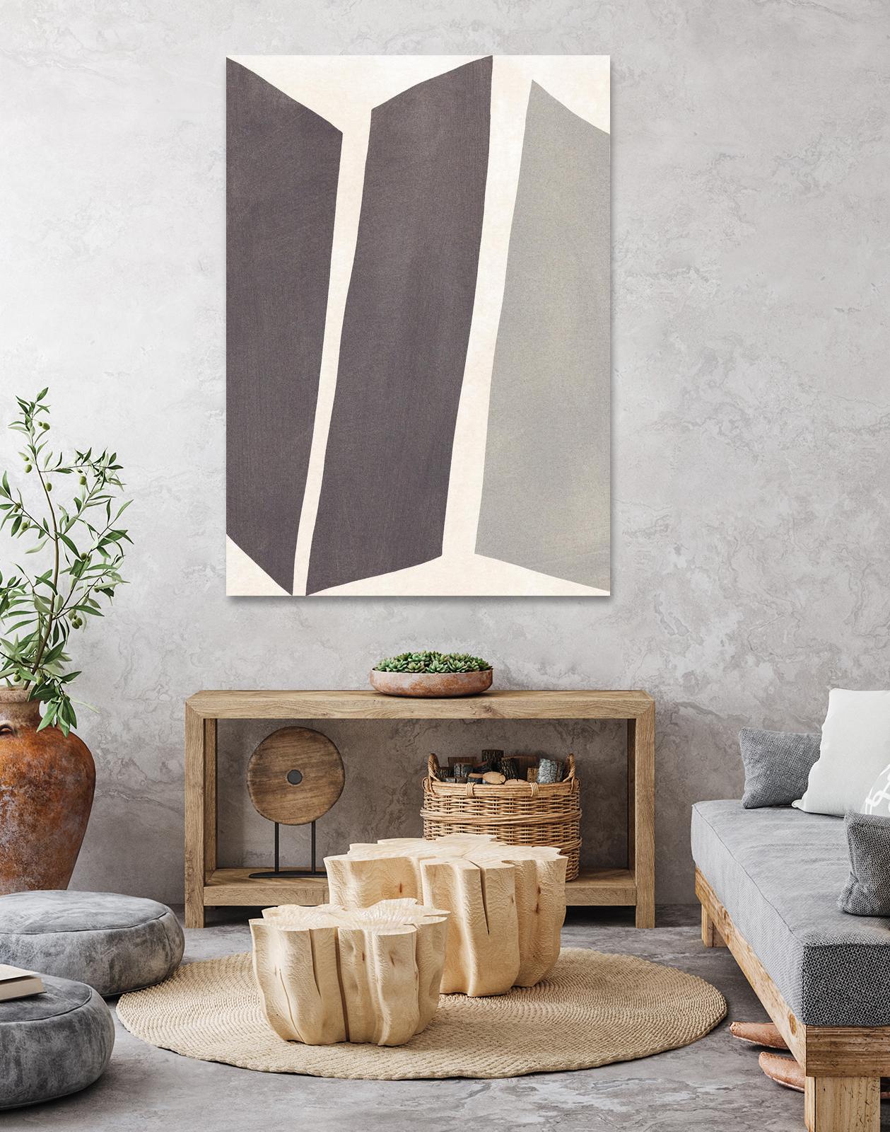 Colorblock Artifact I by June Vess on GIANT ART - cream abstract abstract