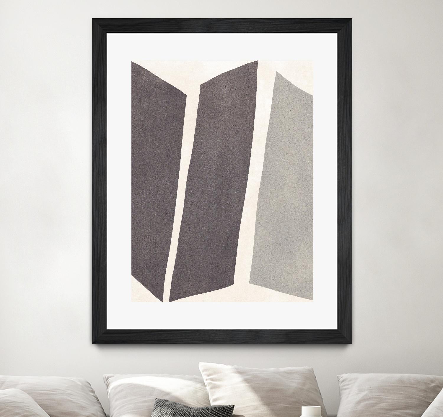 Colorblock Artifact I by June Vess on GIANT ART - cream abstract abstract