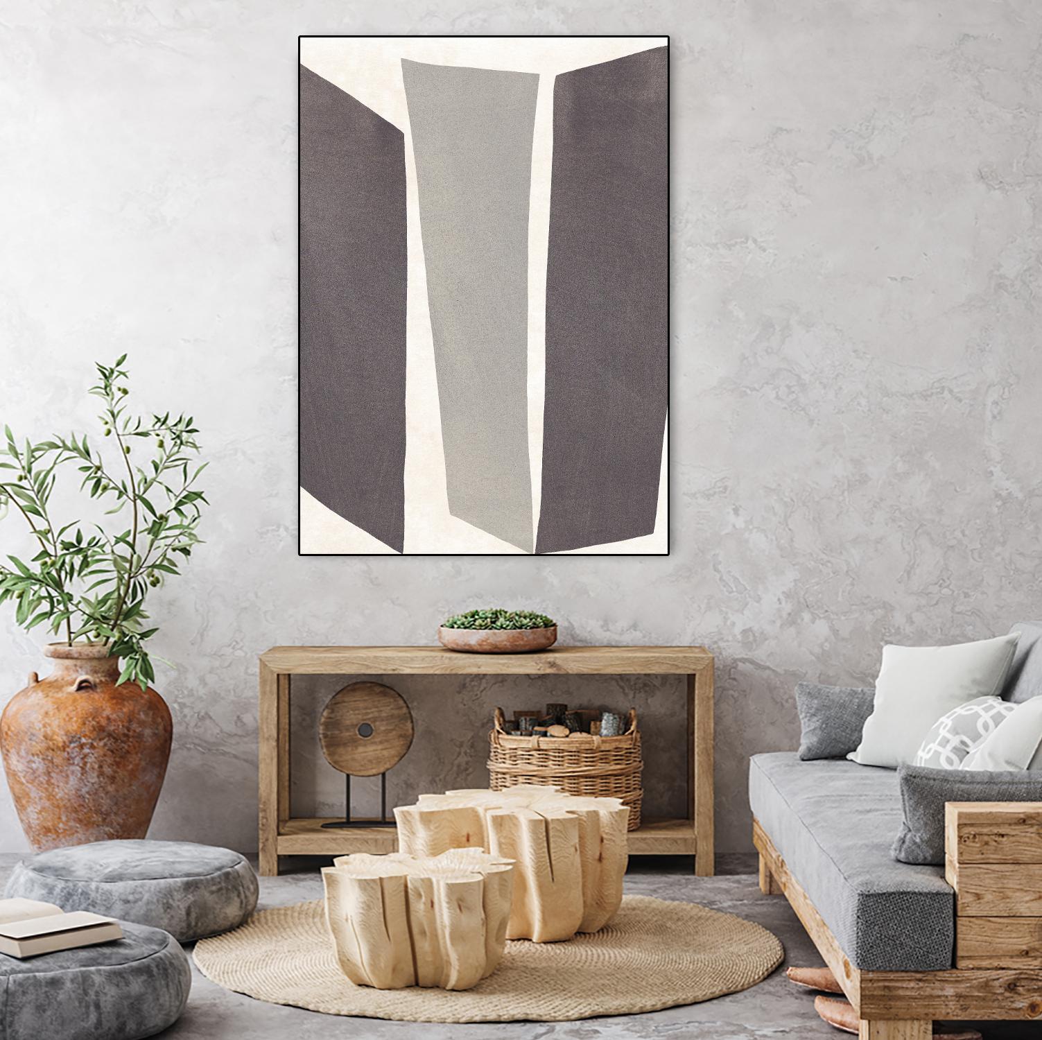 Colorblock Artifact II by June Vess on GIANT ART - white abstract abstract