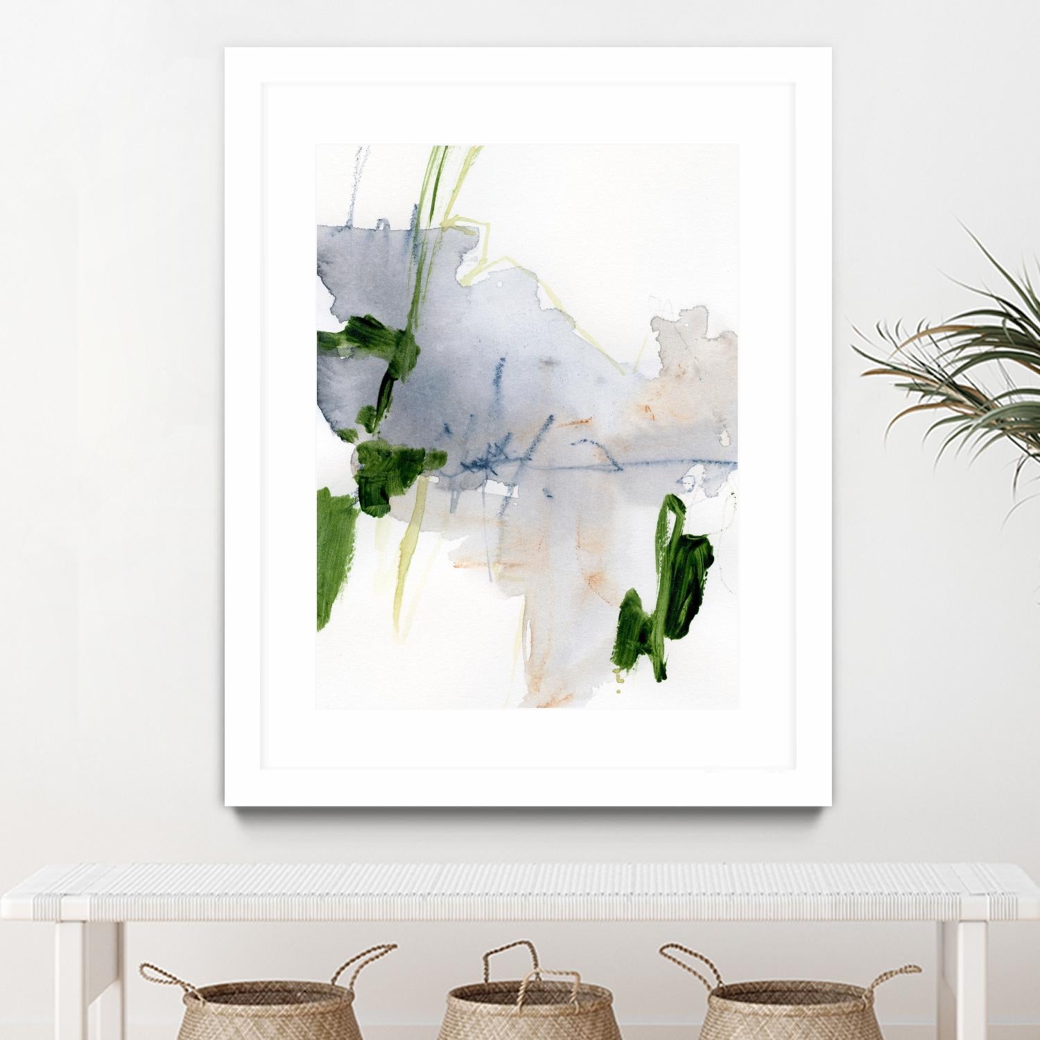 Green and Grey I by Victoria Barnes on GIANT ART - orange abstract abstract