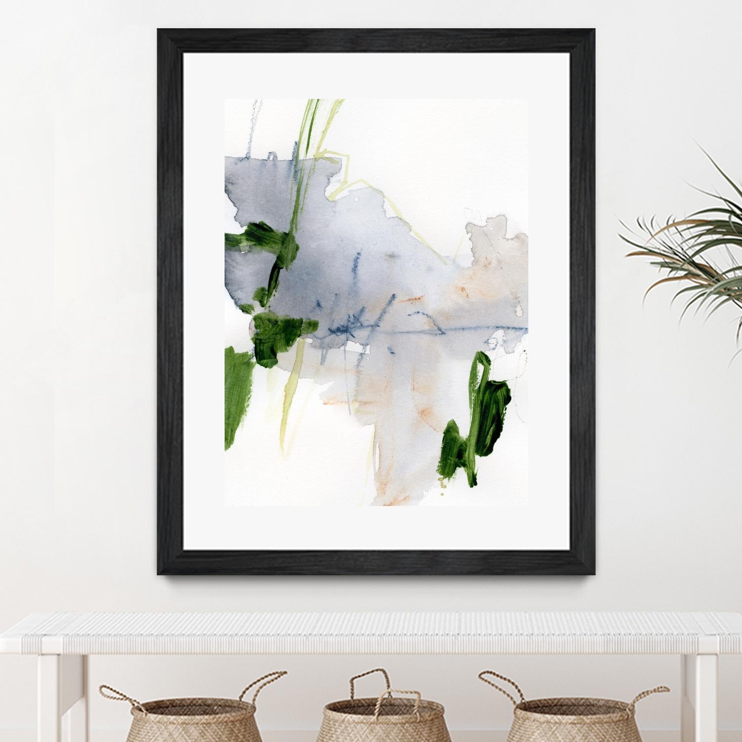 Green and Grey I by Victoria Barnes on GIANT ART - orange abstract abstract