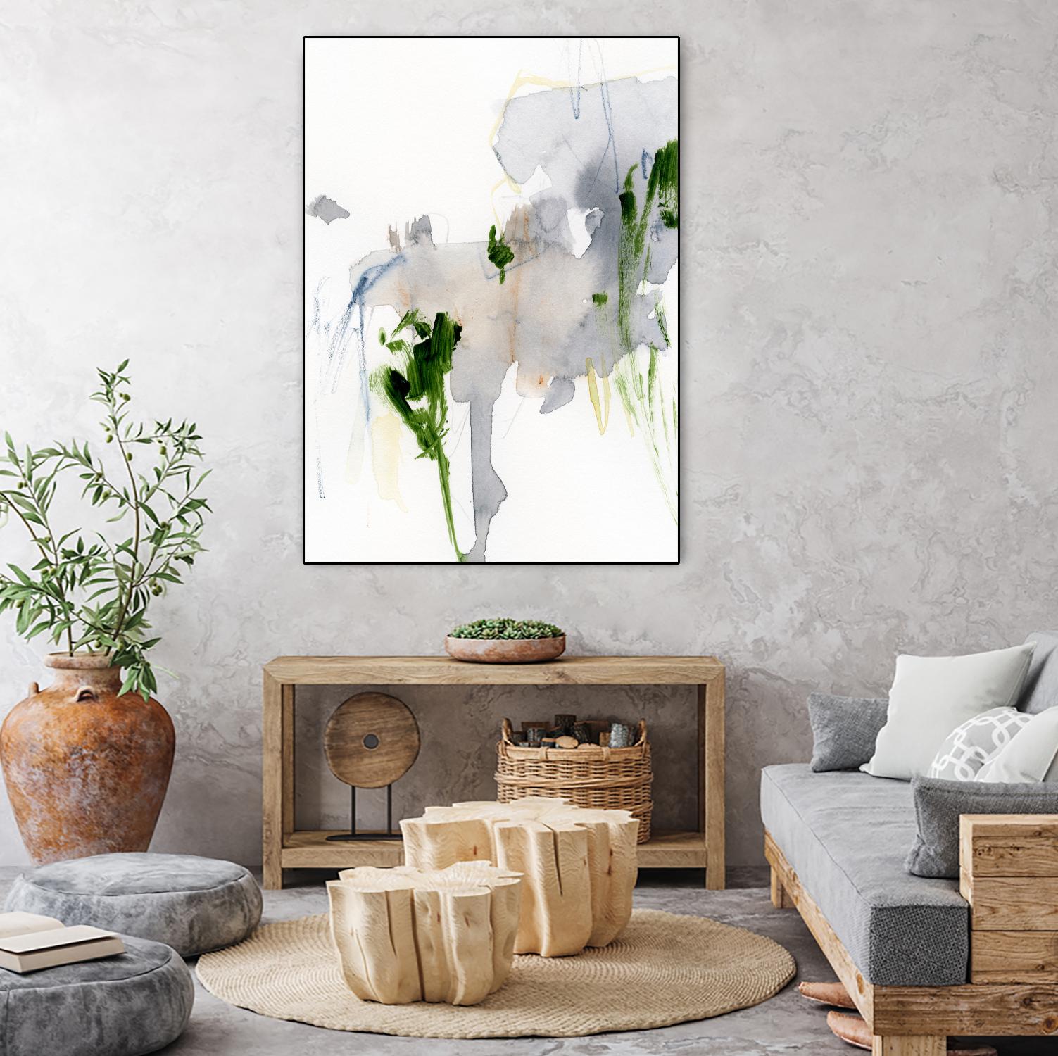 Green and Grey II by Victoria Barnes on GIANT ART - green abstract abstract