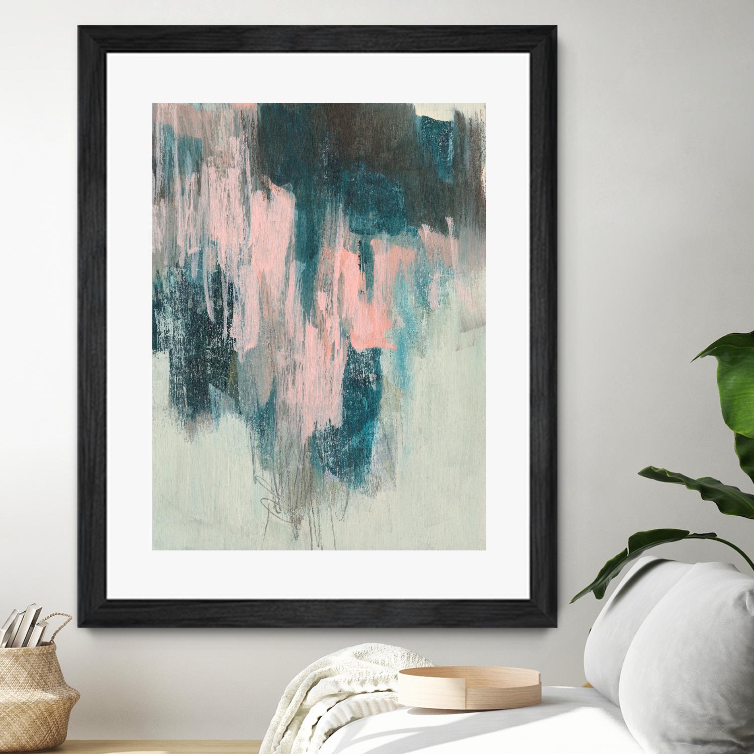 Blush Cascade II by Jennifer Goldberger on GIANT ART - beige abstract abstract