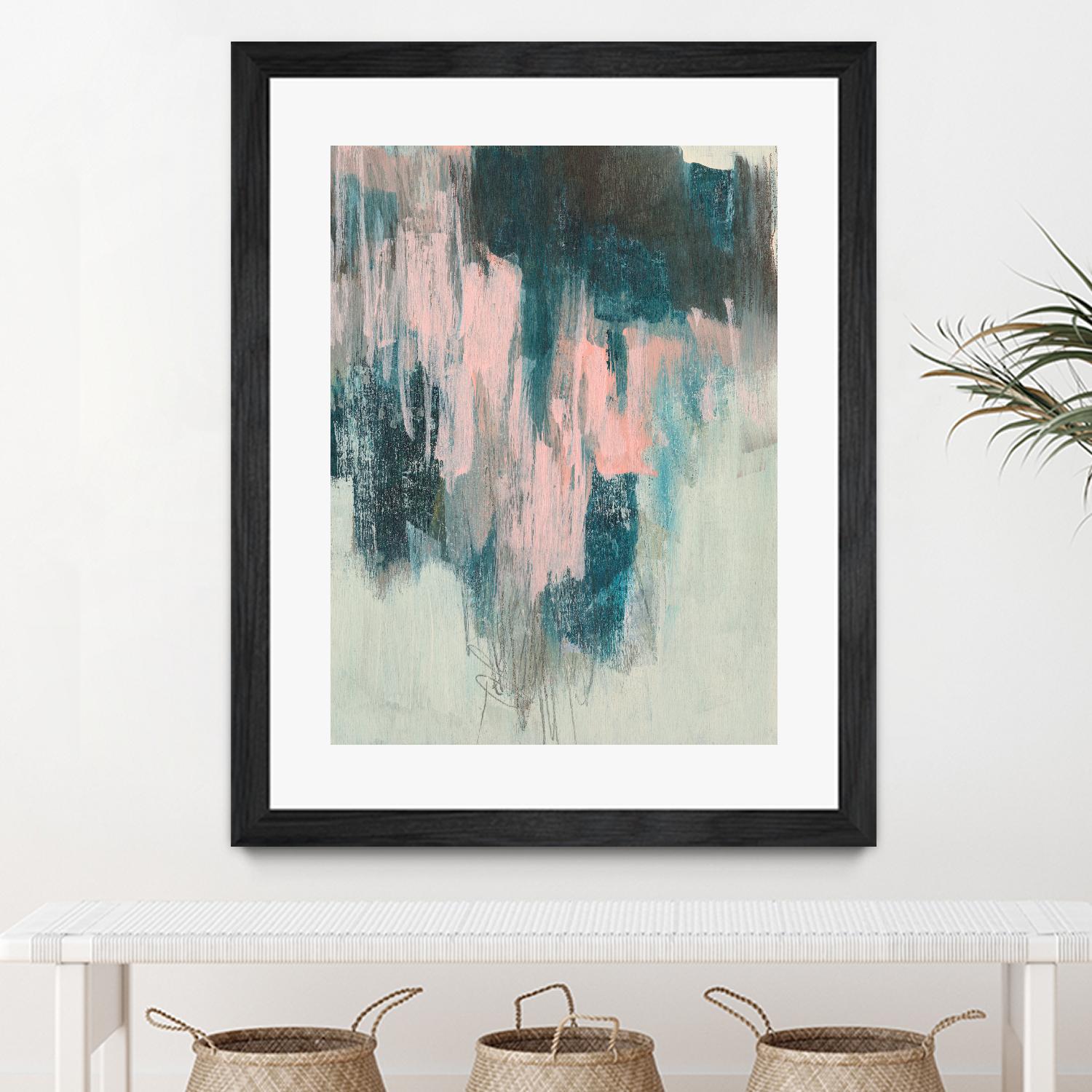 Blush Cascade II by Jennifer Goldberger on GIANT ART - beige abstract abstract