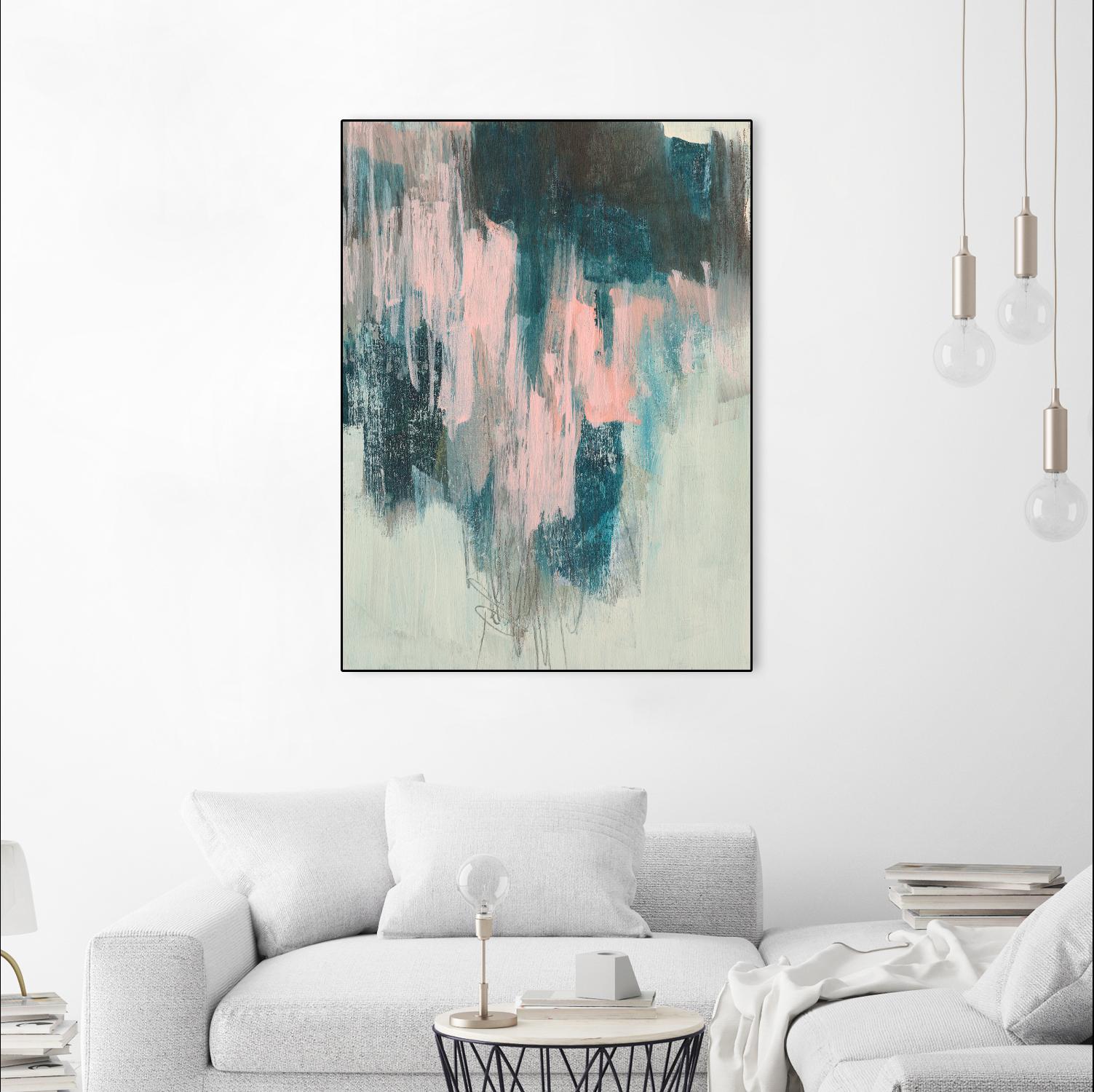 Blush Cascade II by Jennifer Goldberger on GIANT ART - beige abstract abstract