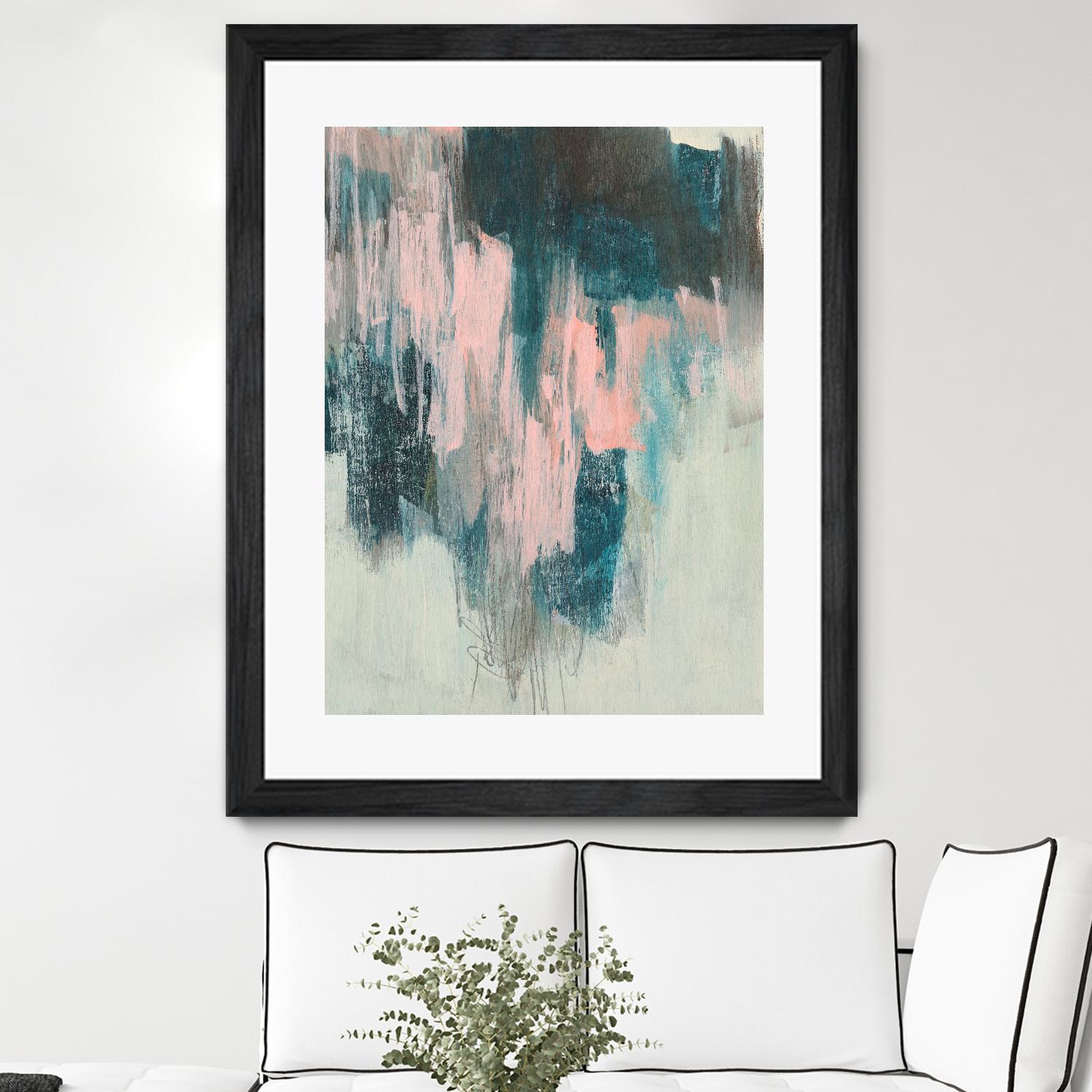 Blush Cascade II by Jennifer Goldberger on GIANT ART - beige abstract abstract