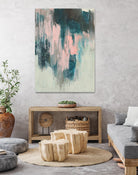 Blush Cascade II by Jennifer Goldberger on GIANT ART - beige abstract abstract