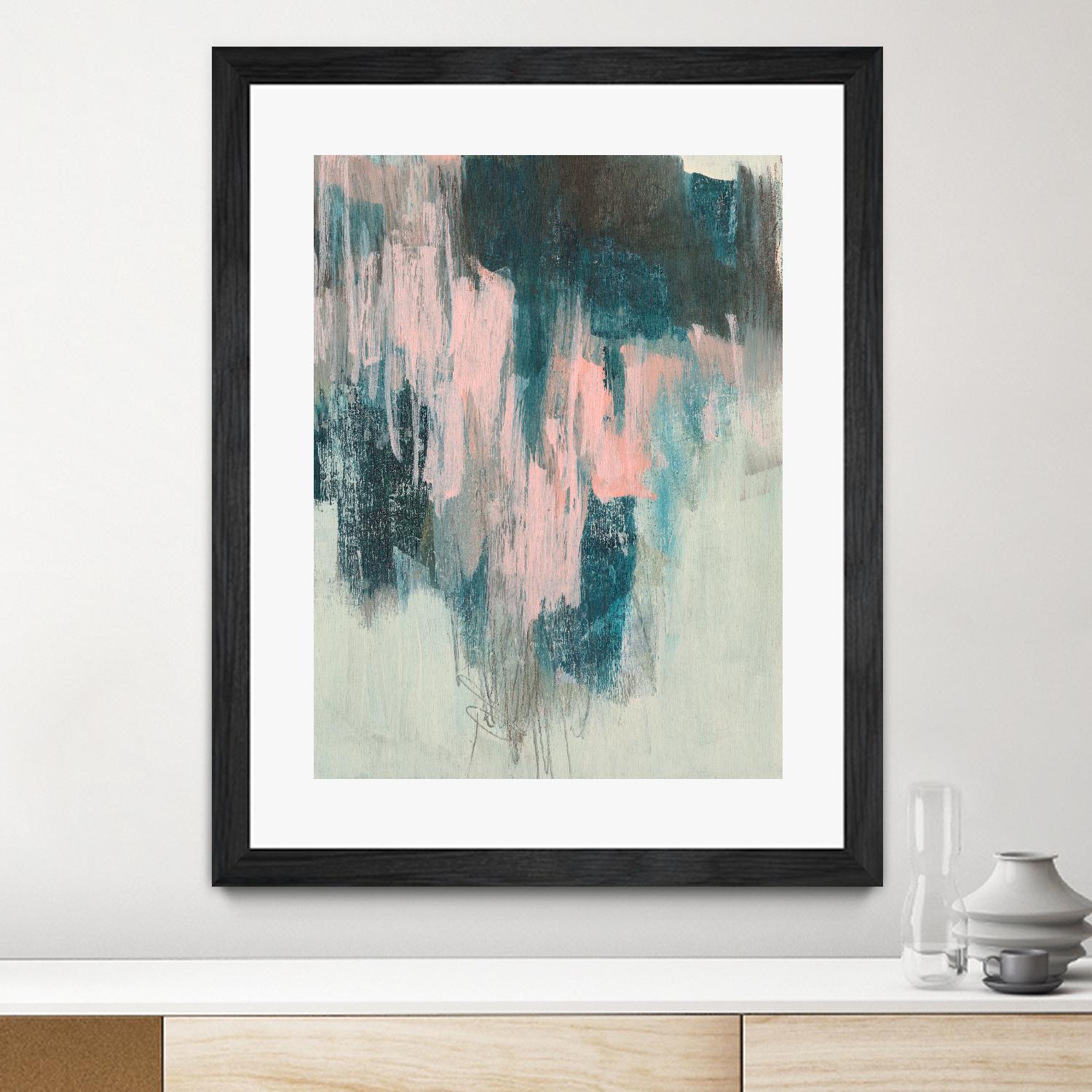 Blush Cascade II by Jennifer Goldberger on GIANT ART - beige abstract abstract