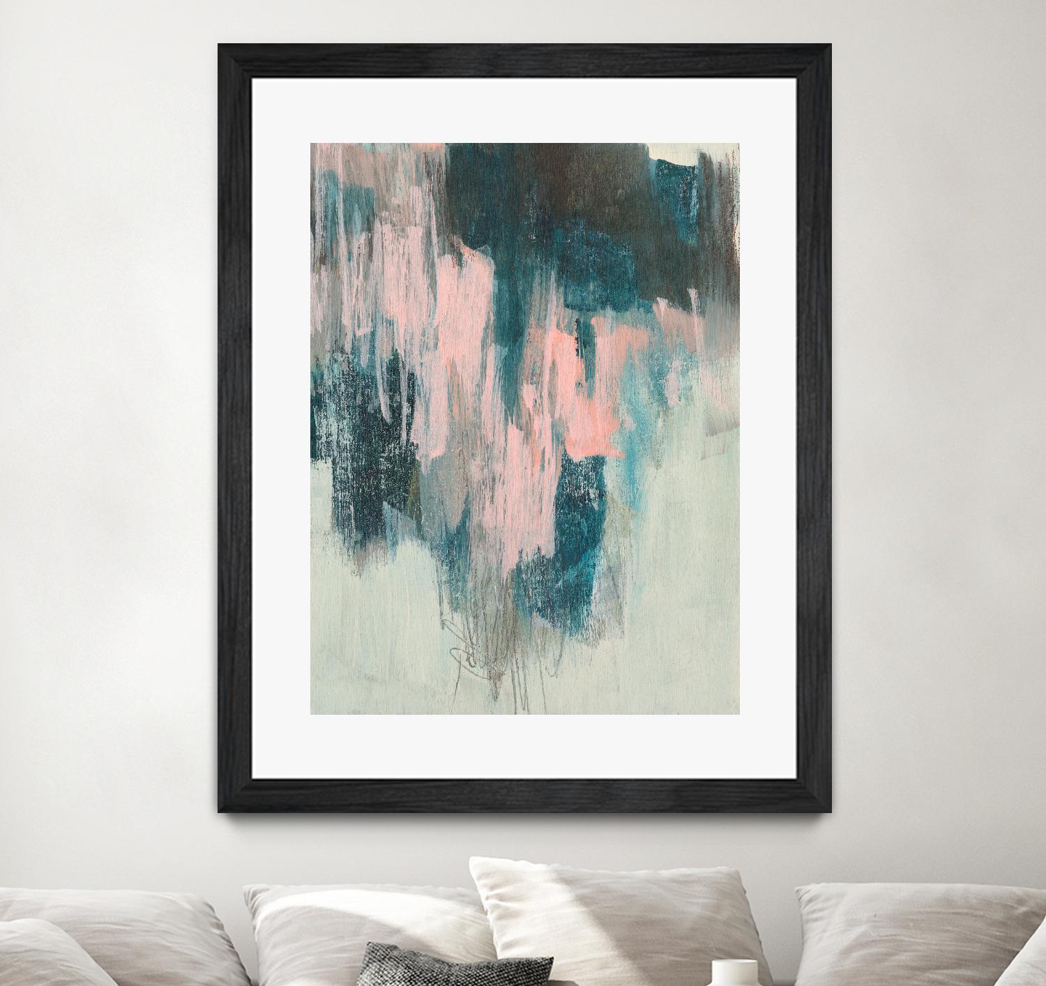 Blush Cascade II by Jennifer Goldberger on GIANT ART - beige abstract abstract