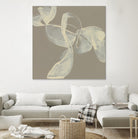White Ribbon on Beige I by Jennifer Goldberger on GIANT ART - beige abstract abstract