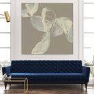 White Ribbon on Beige I by Jennifer Goldberger on GIANT ART - beige abstract abstract