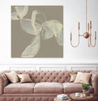White Ribbon on Beige I by Jennifer Goldberger on GIANT ART - beige abstract abstract
