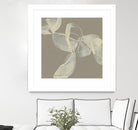 White Ribbon on Beige I by Jennifer Goldberger on GIANT ART - beige abstract abstract
