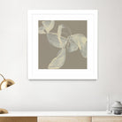 White Ribbon on Beige I by Jennifer Goldberger on GIANT ART - beige abstract abstract