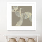 White Ribbon on Beige I by Jennifer Goldberger on GIANT ART - beige abstract abstract