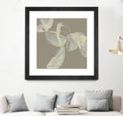 White Ribbon on Beige I by Jennifer Goldberger on GIANT ART - beige abstract abstract