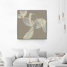 White Ribbon on Beige I by Jennifer Goldberger on GIANT ART - beige abstract abstract
