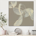 White Ribbon on Beige I by Jennifer Goldberger on GIANT ART - beige abstract abstract