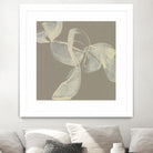 White Ribbon on Beige I by Jennifer Goldberger on GIANT ART - beige abstract abstract