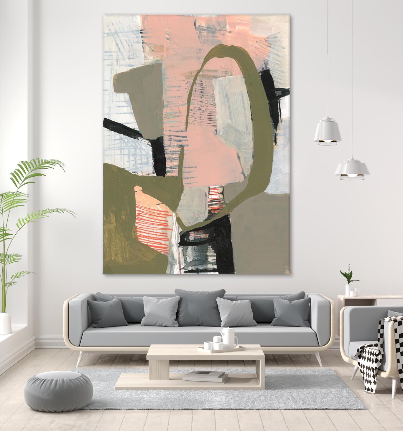 Scribbles & Shapes II by Jennifer Goldberger on GIANT ART - orange abstract abstract