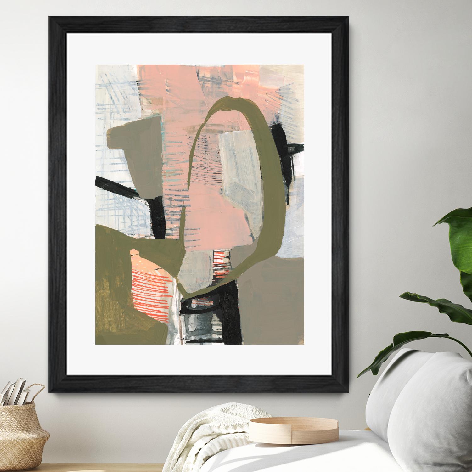 Scribbles & Shapes II by Jennifer Goldberger on GIANT ART - orange abstract abstract