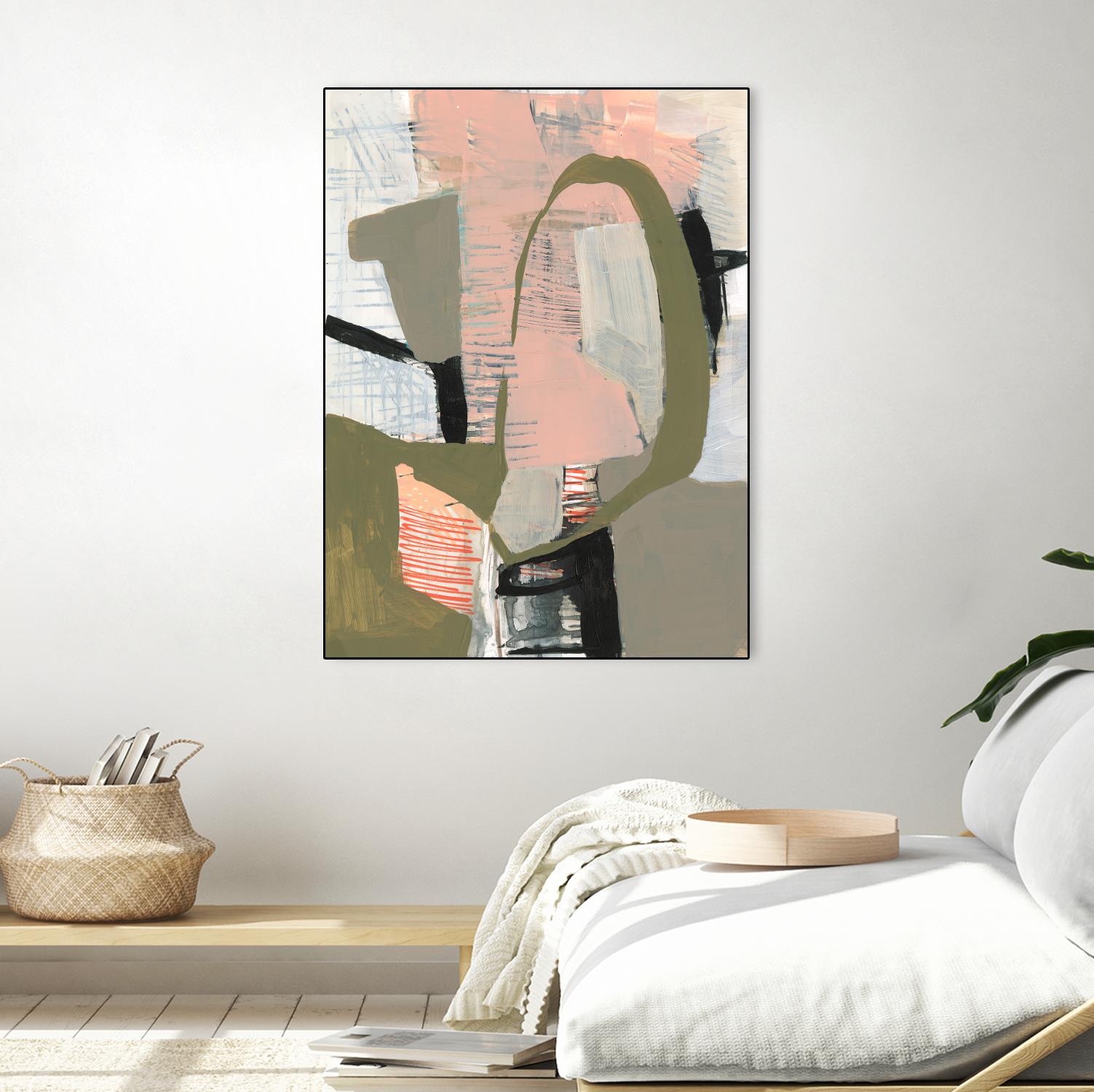 Scribbles & Shapes II by Jennifer Goldberger on GIANT ART - orange abstract abstract