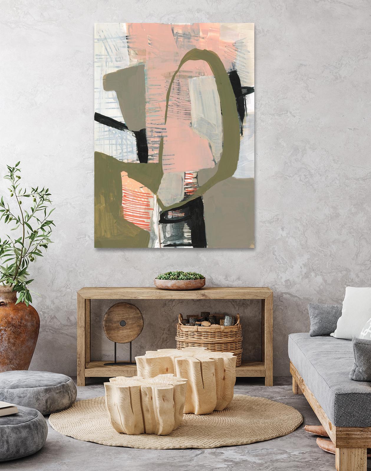 Scribbles & Shapes II by Jennifer Goldberger on GIANT ART - orange abstract abstract