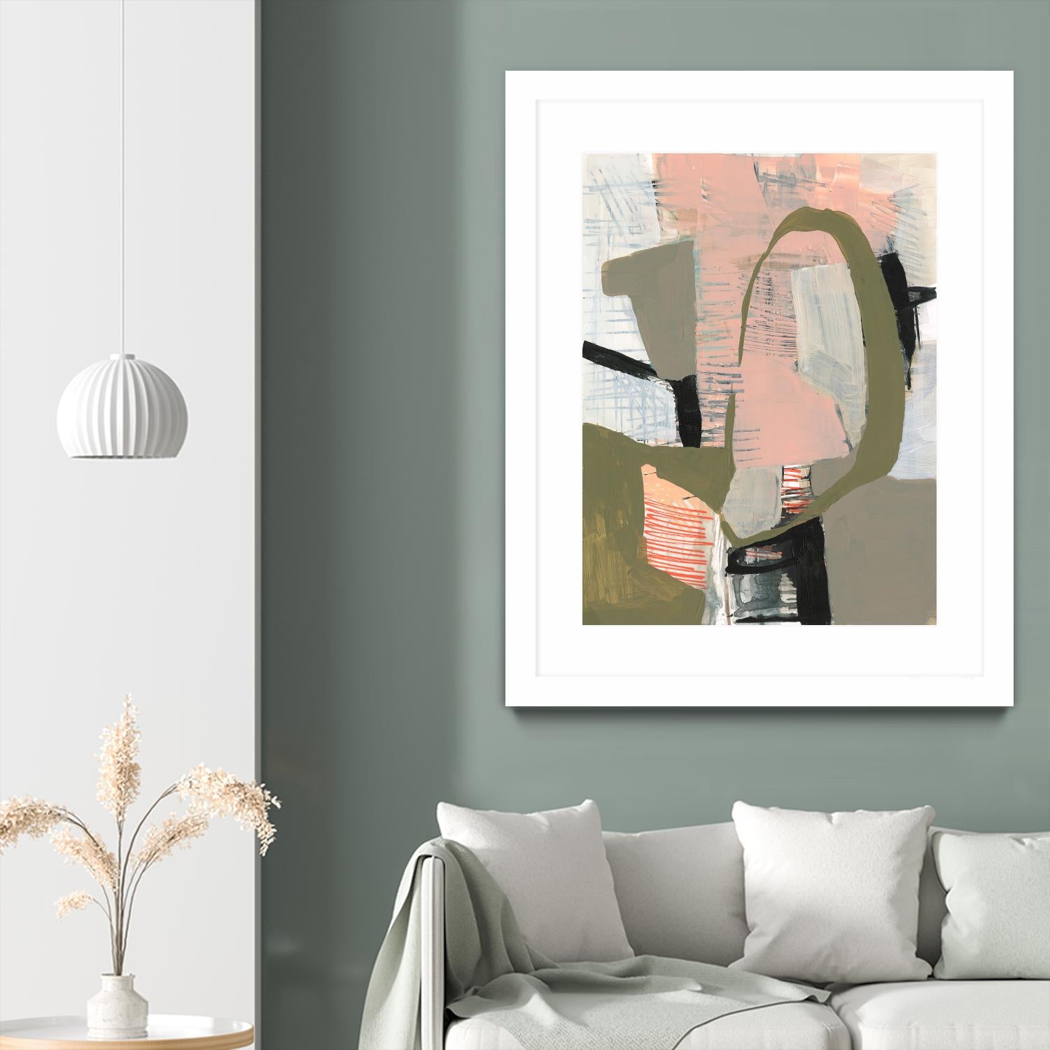 Scribbles & Shapes II by Jennifer Goldberger on GIANT ART - orange abstract abstract