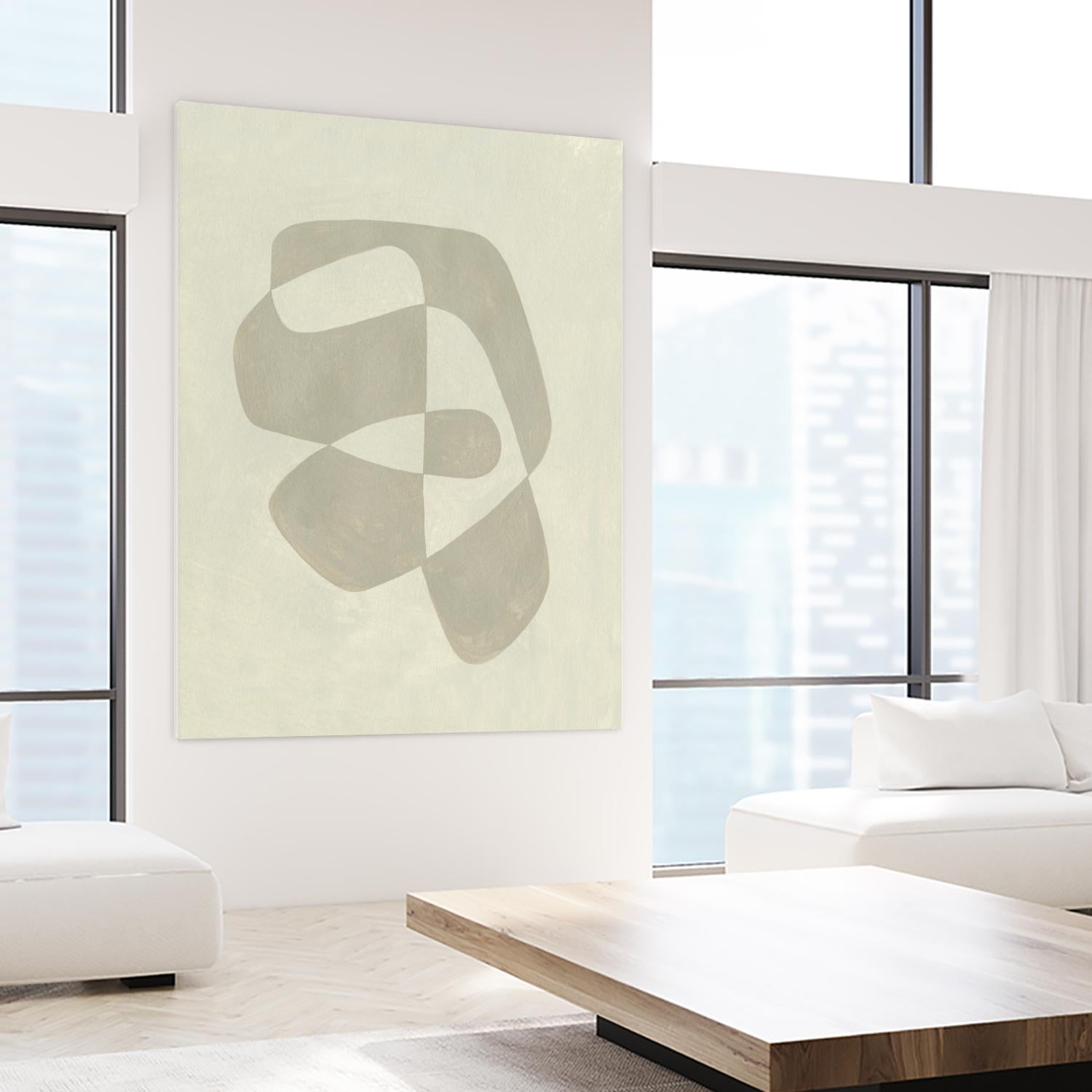 Soft Shape I by Emma Caroline on GIANT ART - beige abstract abstract