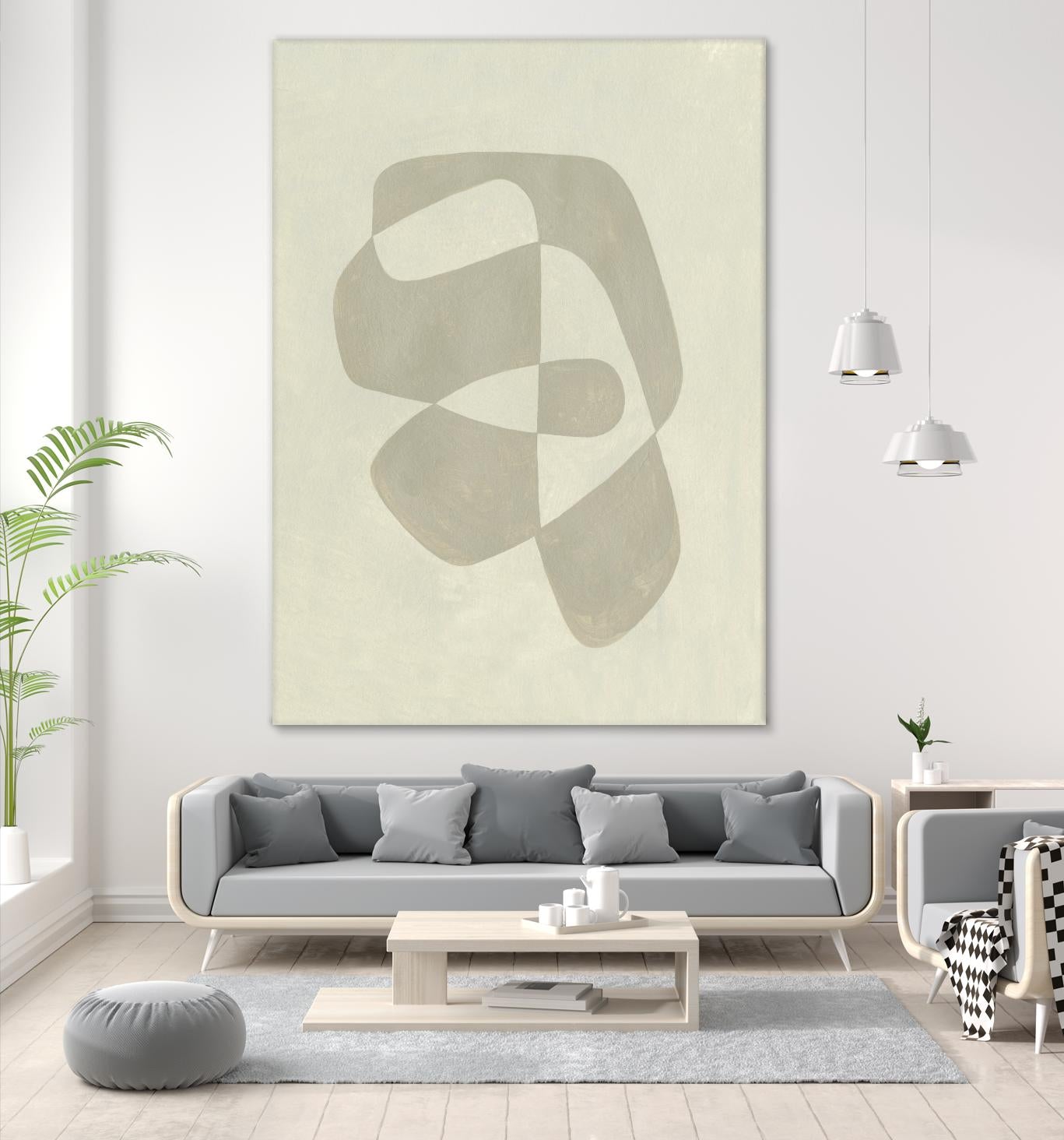 Soft Shape I by Emma Caroline on GIANT ART - beige abstract abstract