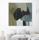 Puzzle in Neutrals I by Jennifer Goldberger on GIANT ART - green abstract abstract