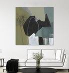 Puzzle in Neutrals I by Jennifer Goldberger on GIANT ART - green abstract abstract