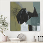 Puzzle in Neutrals I by Jennifer Goldberger on GIANT ART - green abstract abstract