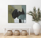 Puzzle in Neutrals I by Jennifer Goldberger on GIANT ART - green abstract abstract