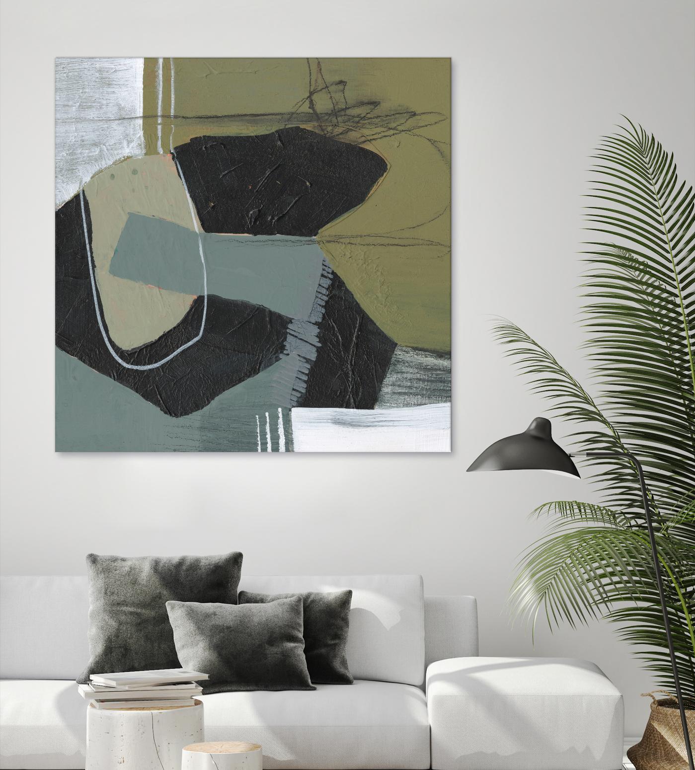 Puzzle in Neutrals II by Jennifer Goldberger on GIANT ART - beige abstract