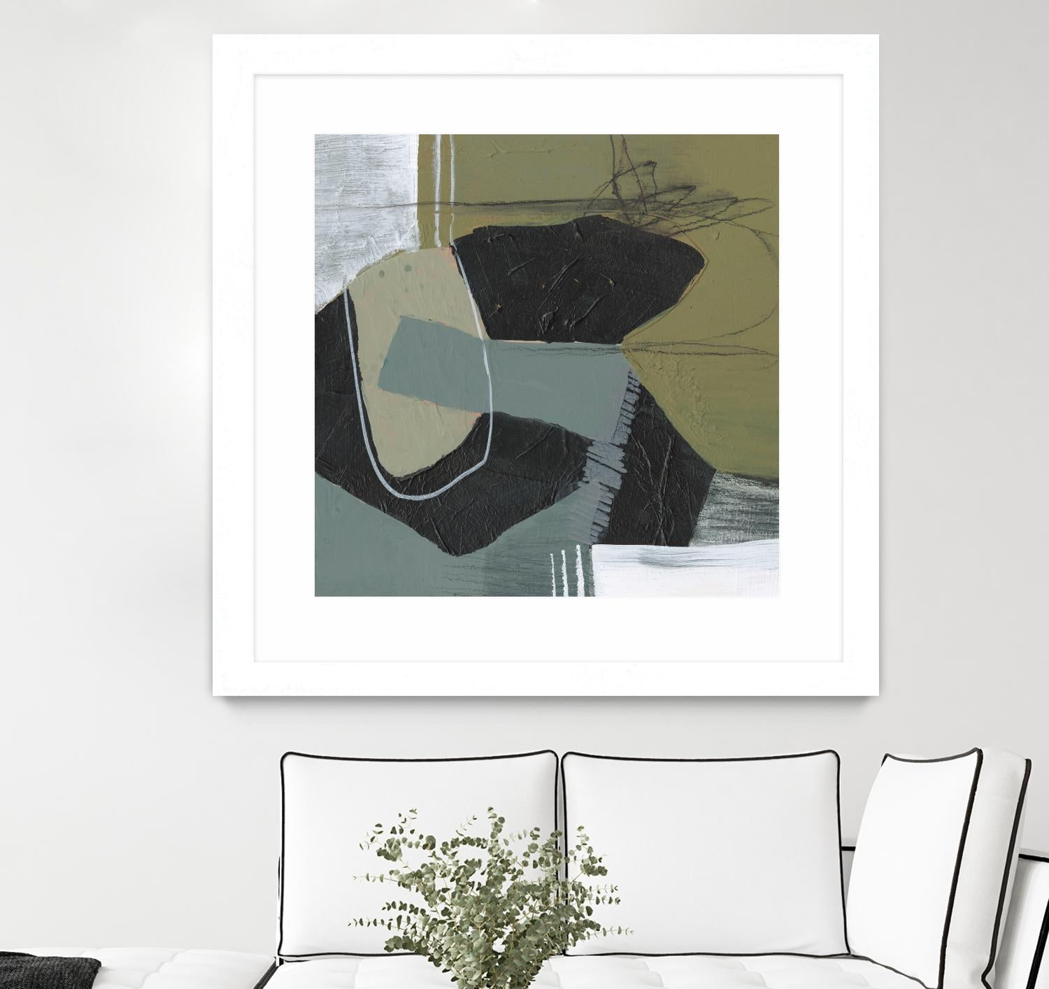 Puzzle in Neutrals II by Jennifer Goldberger on GIANT ART - beige abstract