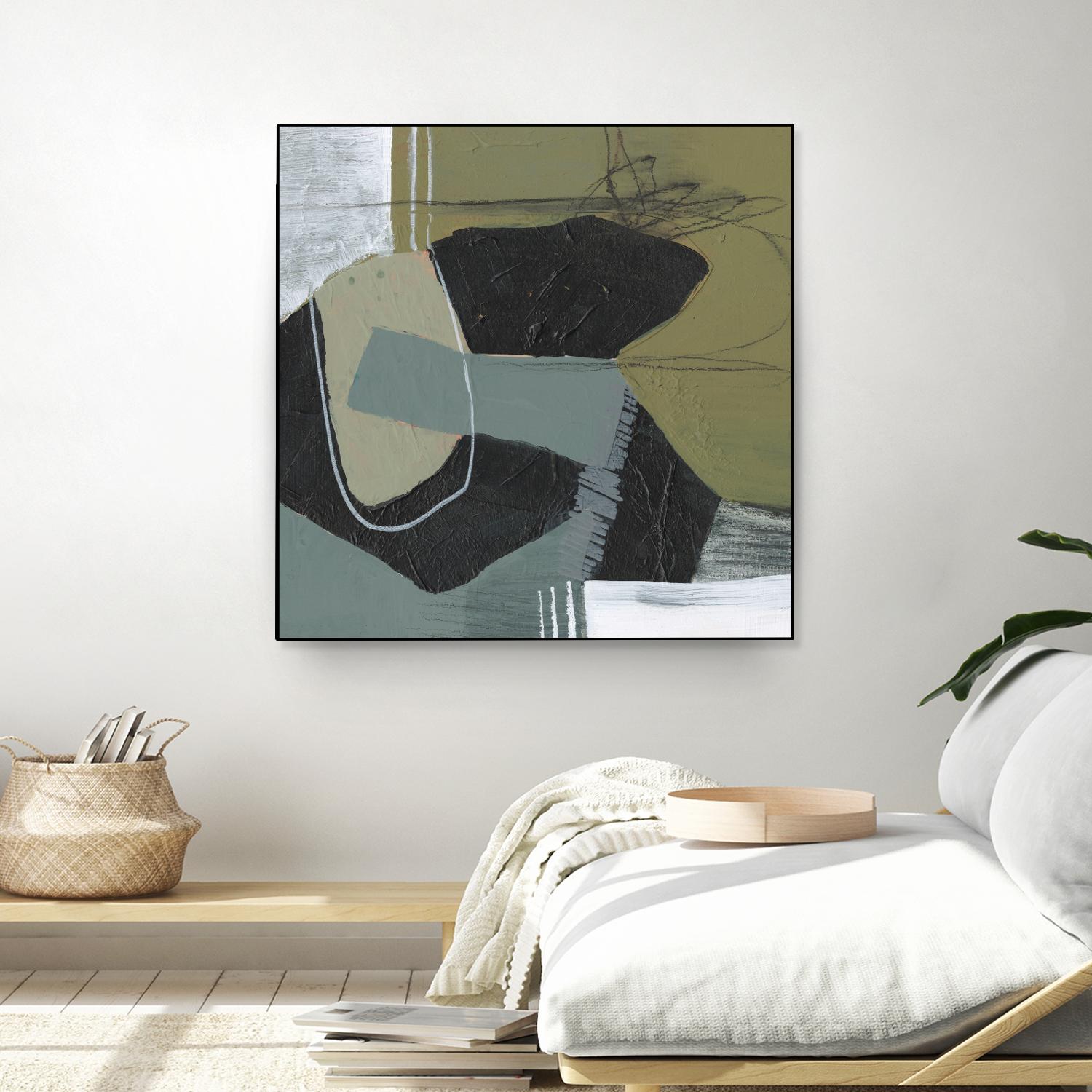 Puzzle in Neutrals II by Jennifer Goldberger on GIANT ART - beige abstract
