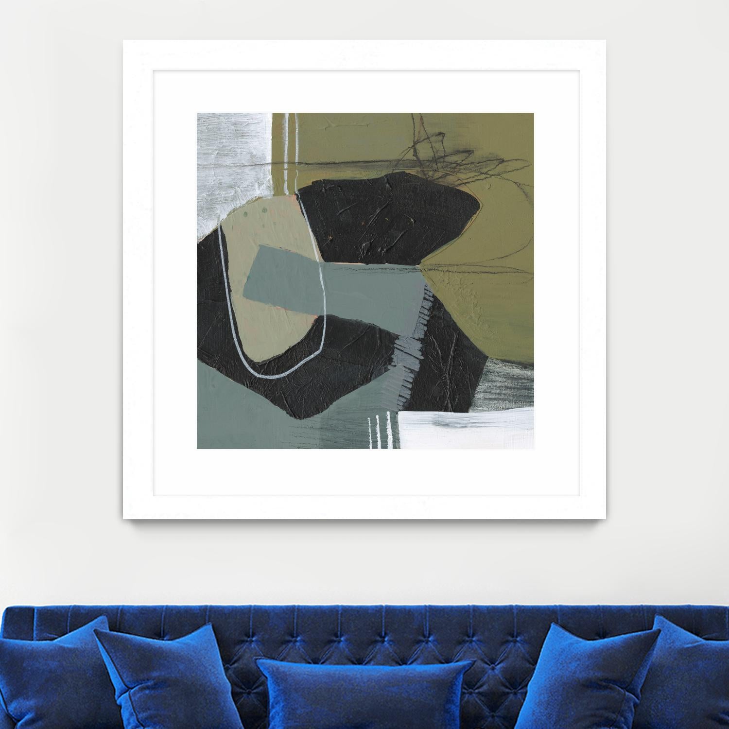 Puzzle in Neutrals II by Jennifer Goldberger on GIANT ART - beige abstract