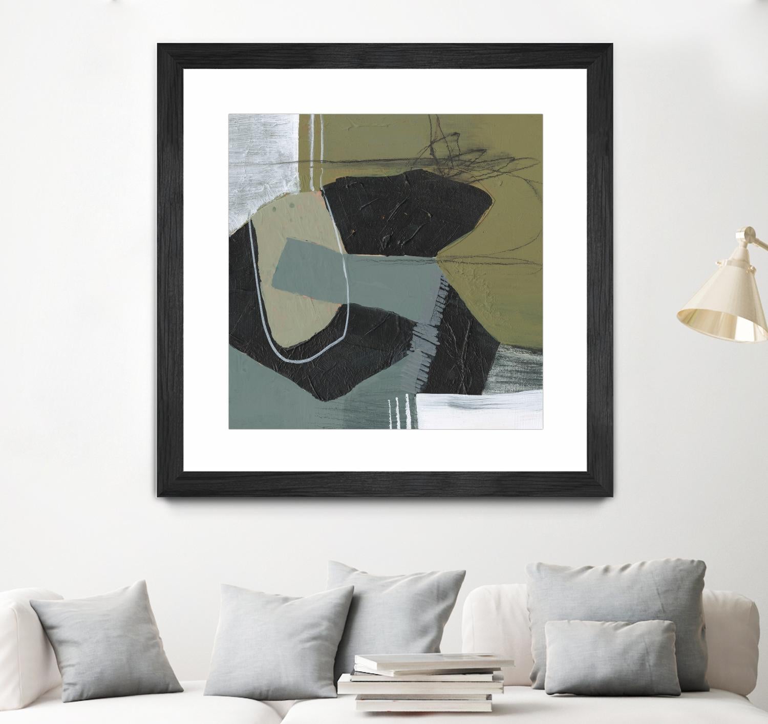 Puzzle in Neutrals II by Jennifer Goldberger on GIANT ART - beige abstract