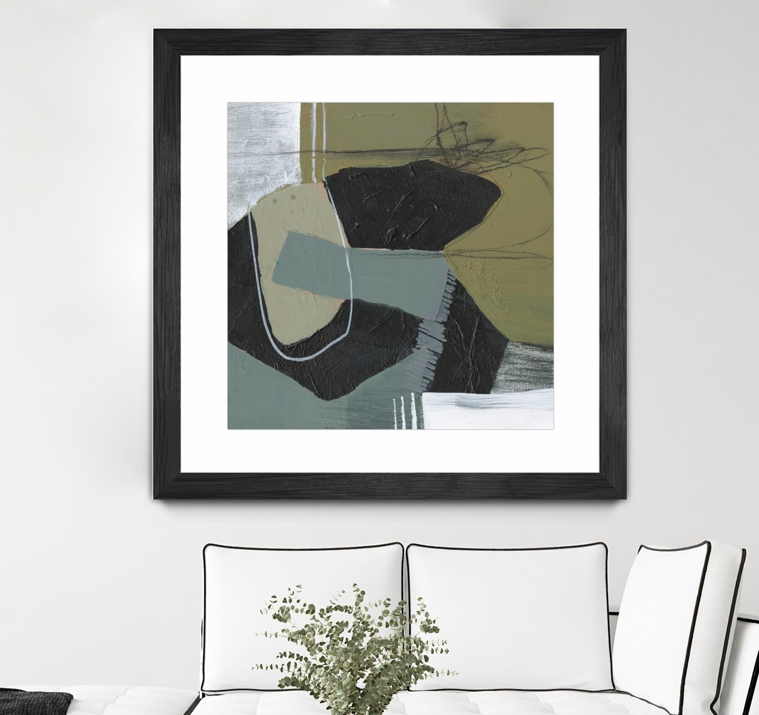 Puzzle in Neutrals II by Jennifer Goldberger on GIANT ART - beige abstract