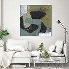 Puzzle in Neutrals II by Jennifer Goldberger on GIANT ART - beige abstract