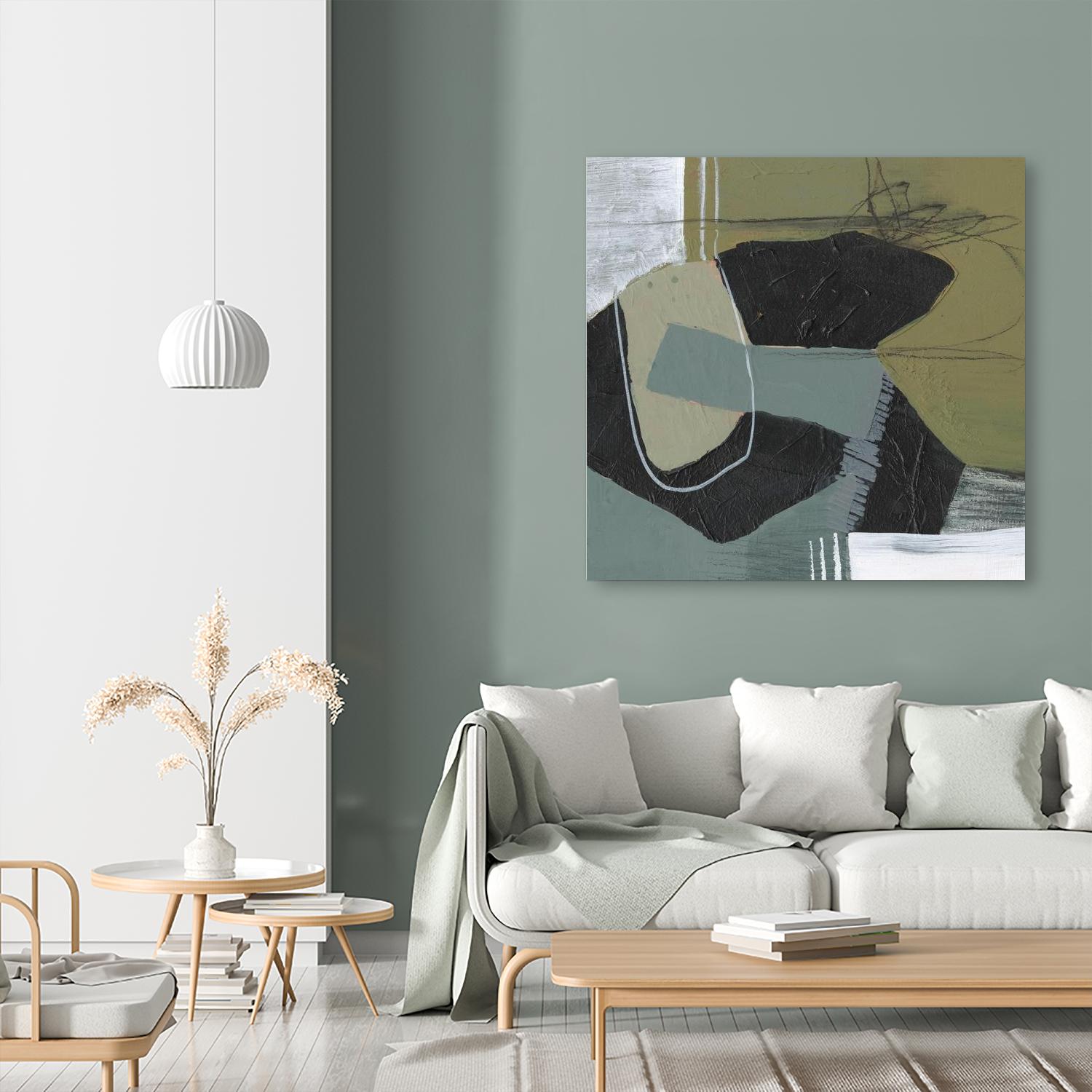 Puzzle in Neutrals II by Jennifer Goldberger on GIANT ART - beige abstract