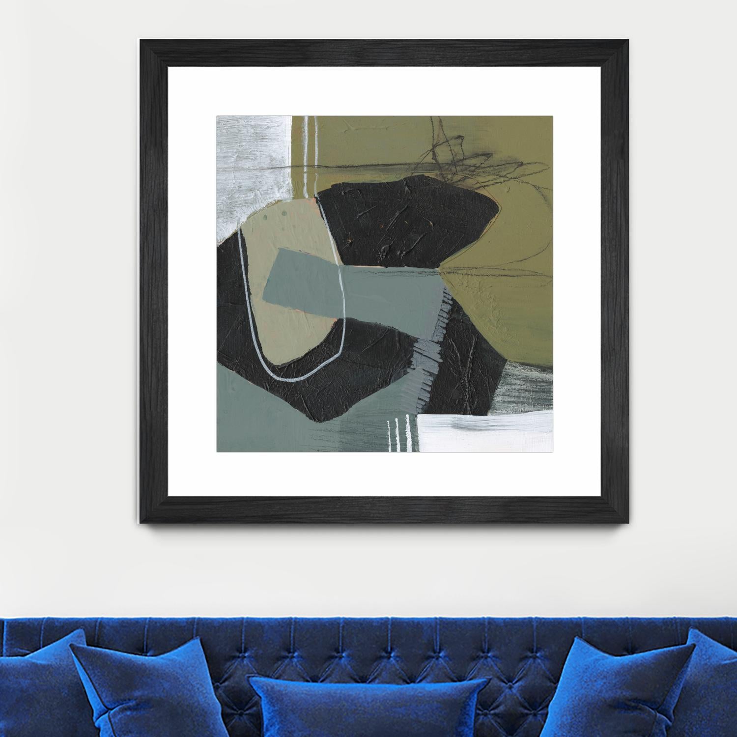 Puzzle in Neutrals II by Jennifer Goldberger on GIANT ART - beige abstract