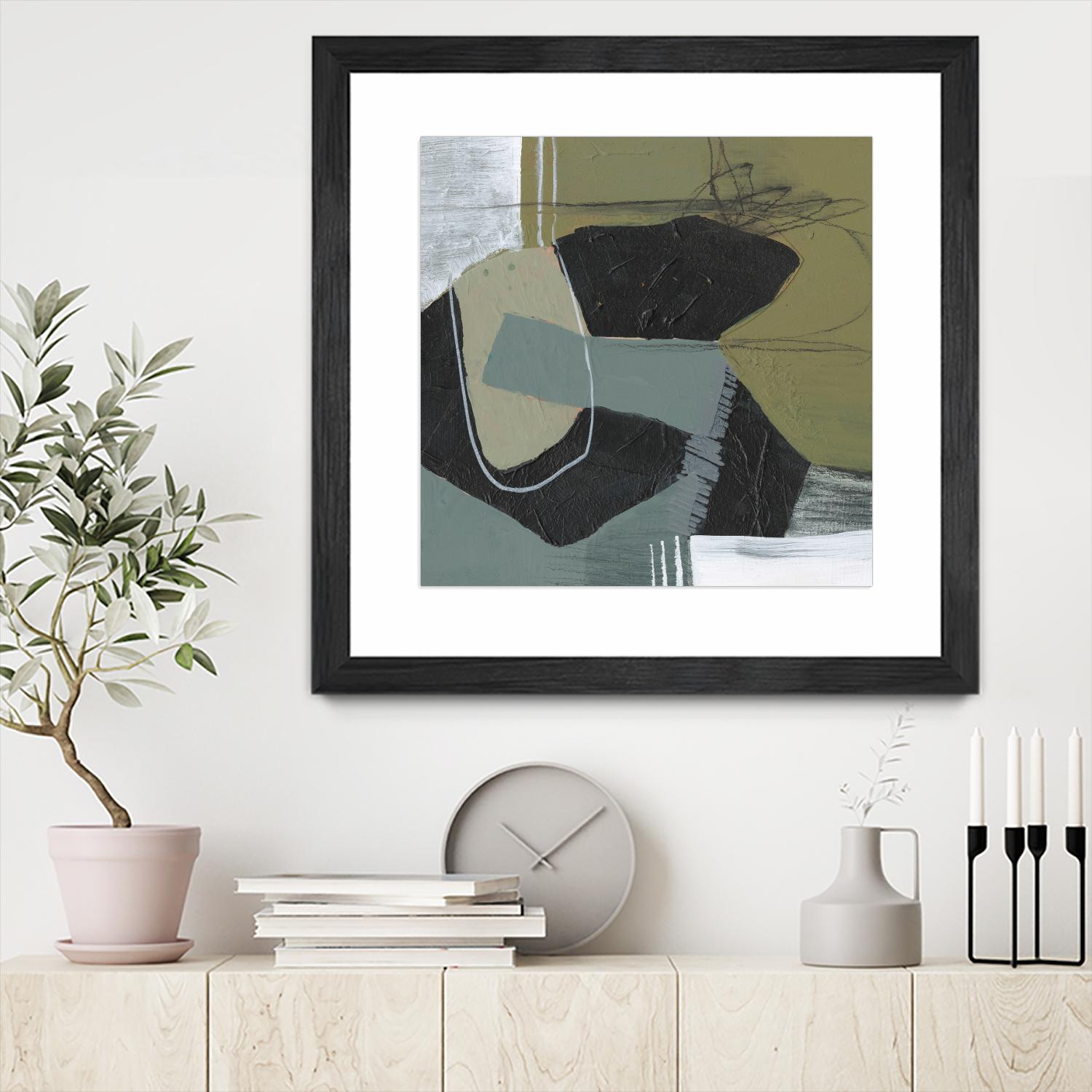 Puzzle in Neutrals II by Jennifer Goldberger on GIANT ART - beige abstract